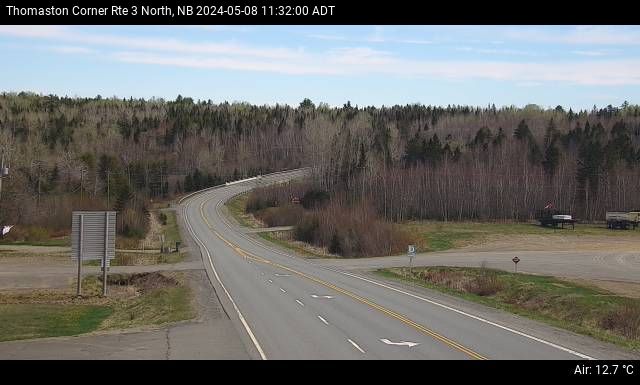 Web Cam image of Thomaston Corner (NB Highway 3)