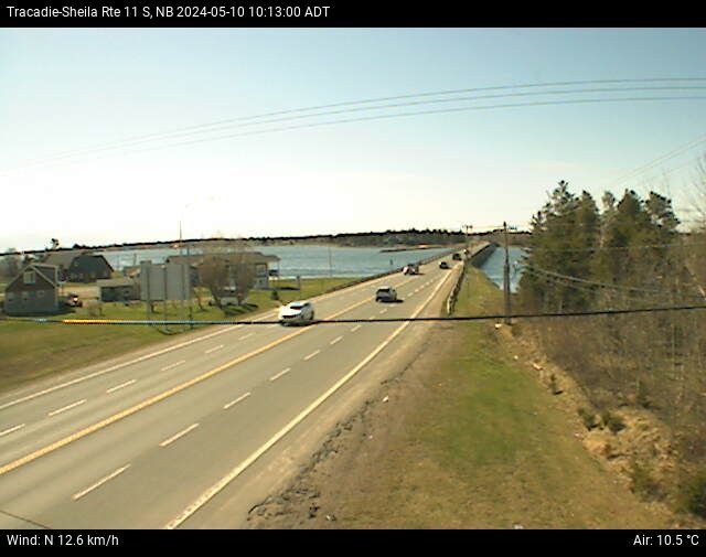 Web Cam image of Tracadie-Sheila (NB Highway 11)